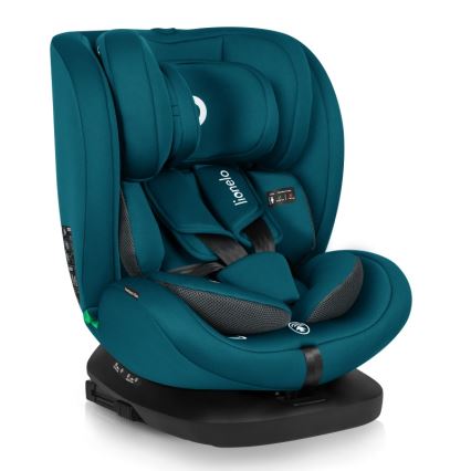 Lionelo - Silla de coche con base giratoria BASTIAAN i-Size 40-150 cm Azul índigo
