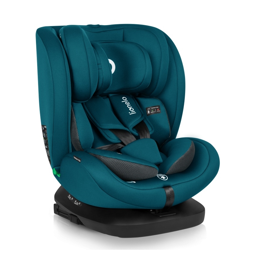 Lionelo - Silla de coche con base giratoria BASTIAAN i-Size 40-150 cm Azul índigo