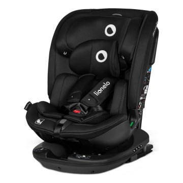 Lionelo - Silla de coche con base giratoria BASTIAAN i-Size 40-150 cm Black Carbon