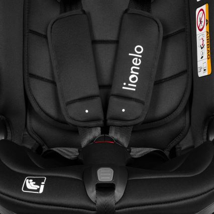 Lionelo - Silla de coche con base giratoria BASTIAAN i-Size 40-150 cm Black Carbon