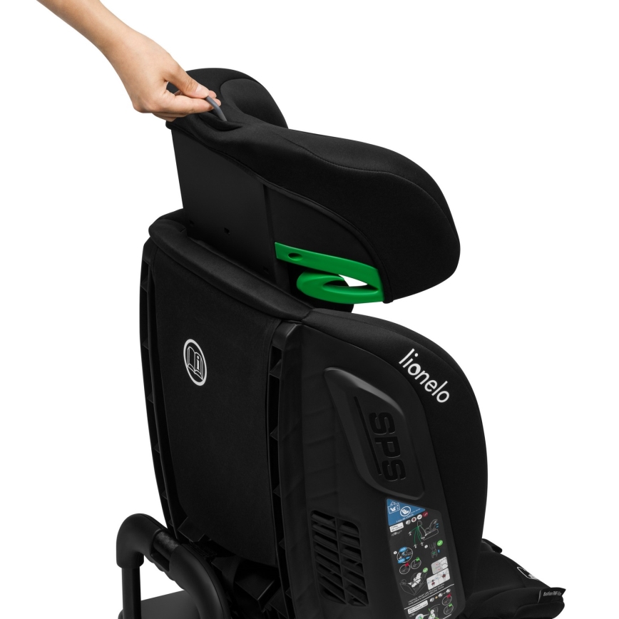 Lionelo - Silla de coche con base giratoria BASTIAAN i-Size 40-150 cm Black Carbon
