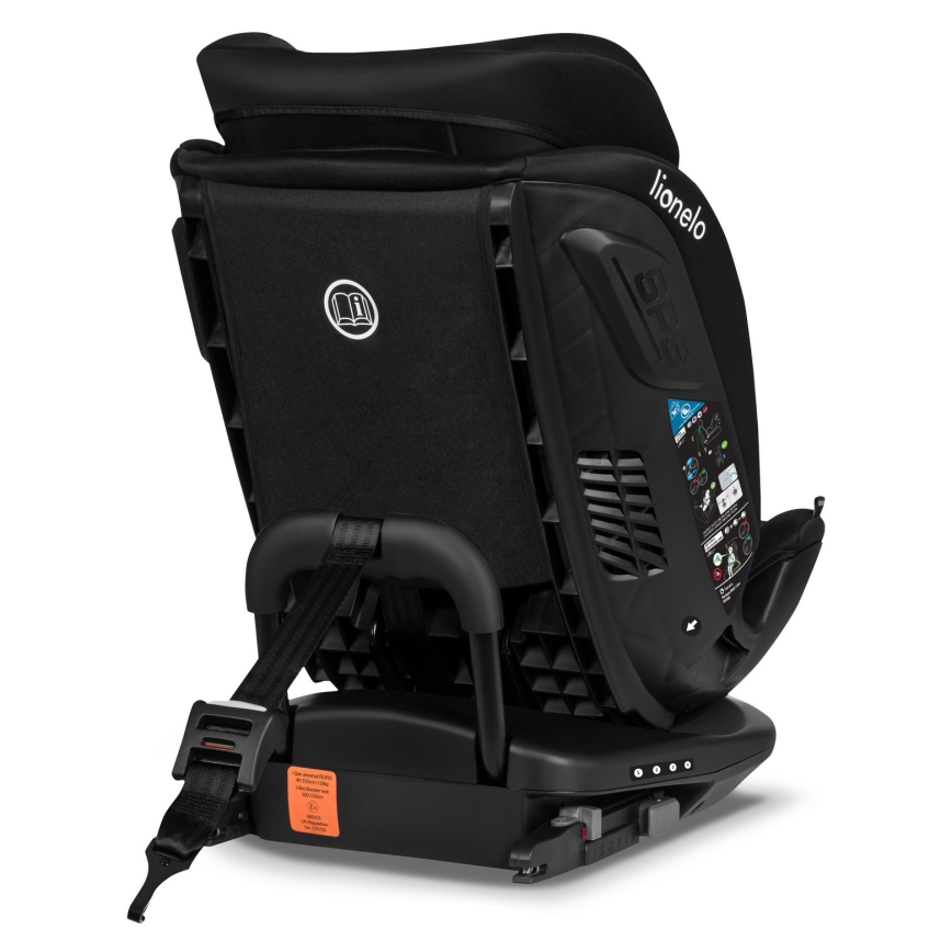 Lionelo - Silla de coche con base giratoria BASTIAAN i-Size 40-150 cm Negro Carbono