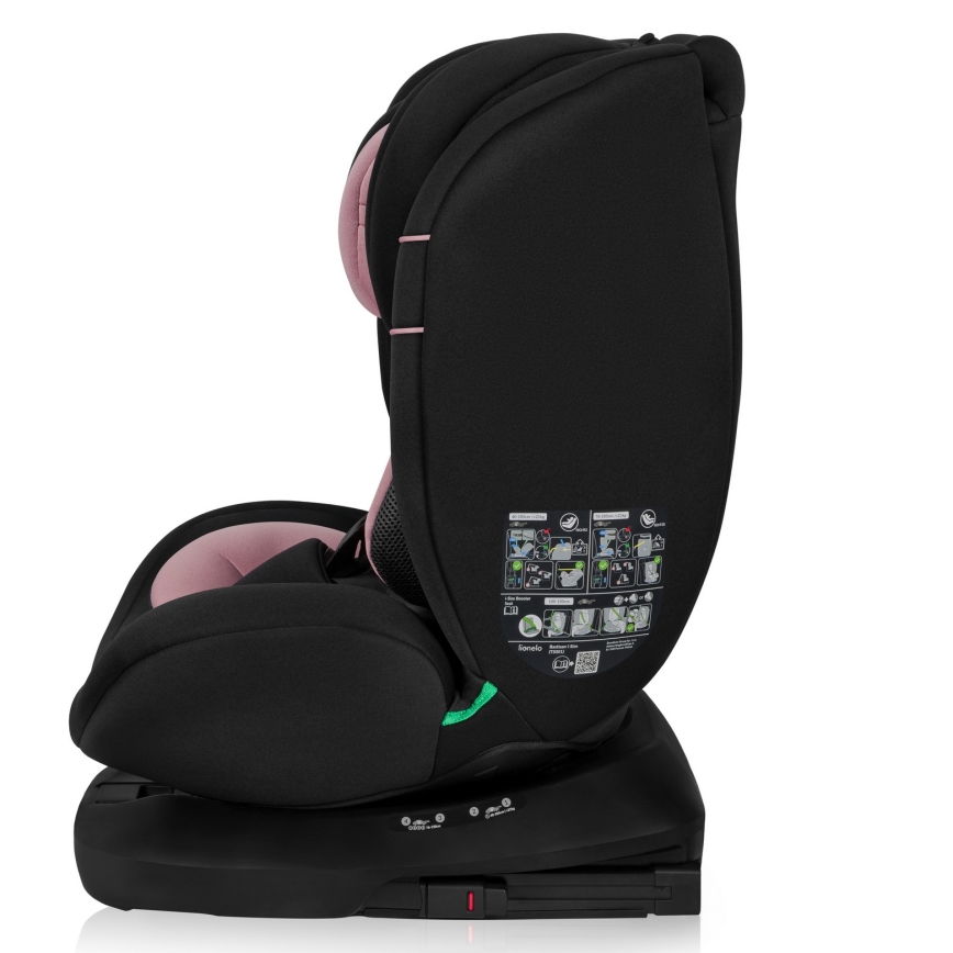 Lionelo - Silla de coche con base giratoria BASTIAAN i-Size 40-150 cm Rosa Pink