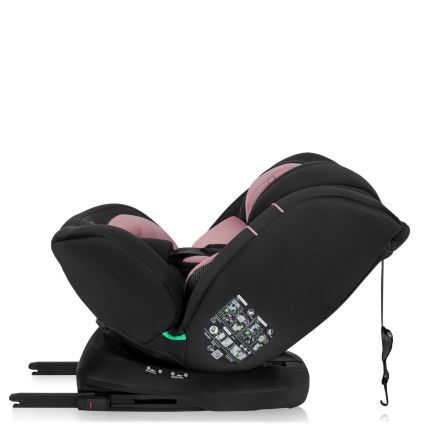 Lionelo - Silla de coche con base giratoria BASTIAAN i-Size 40-150 cm Rosa Pink