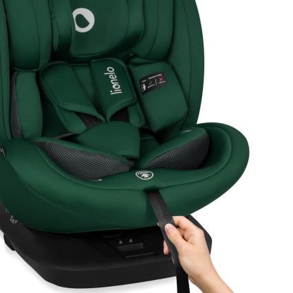 Lionelo - Silla de coche con base giratoria BASTIAAN i-Size 40-150 cm Verde Bosque