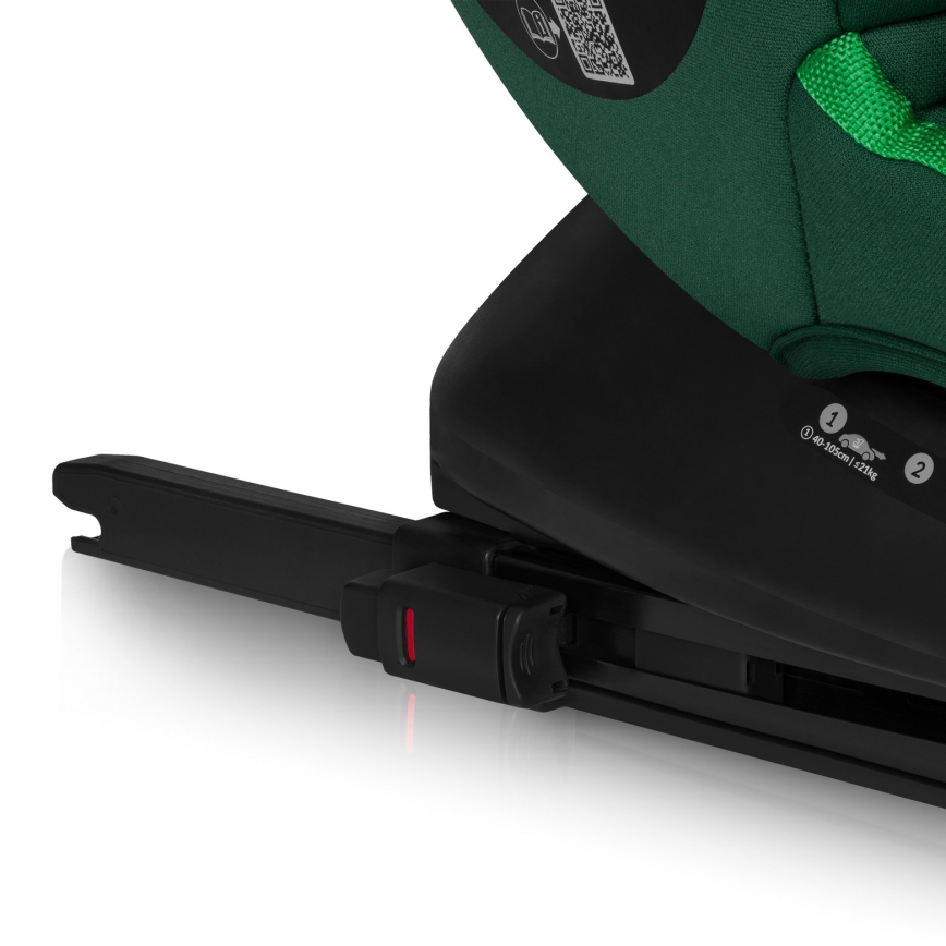 Lionelo - Silla de coche con base giratoria BASTIAAN i-Size 40-150 cm Verde Bosque