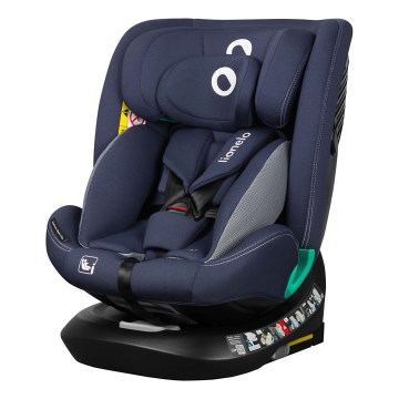 Lionelo - Silla de coche con base giratoria BASTIAAN ONE i-Size 40-150 cm azul marino