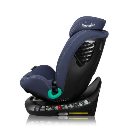 Lionelo - Silla de coche con base giratoria BASTIAAN ONE i-Size 40-150 cm azul marino