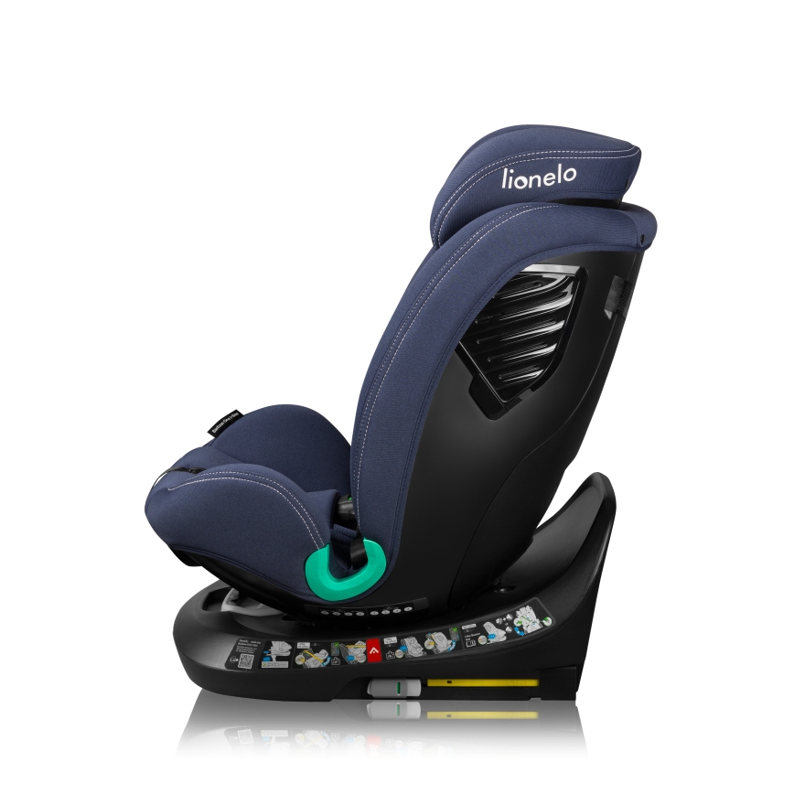 Lionelo - Silla de coche con base giratoria BASTIAAN ONE i-Size 40-150 cm azul marino