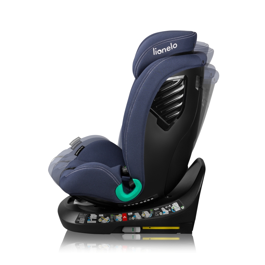 Lionelo - Silla de coche con base giratoria BASTIAAN ONE i-Size 40-150 cm azul marino