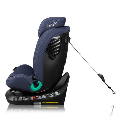 Lionelo - Silla de coche con base giratoria BASTIAAN ONE i-Size 40-150 cm azul marino