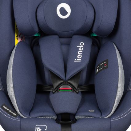 Lionelo - Silla de coche con base giratoria BASTIAAN ONE i-Size 40-150 cm azul marino