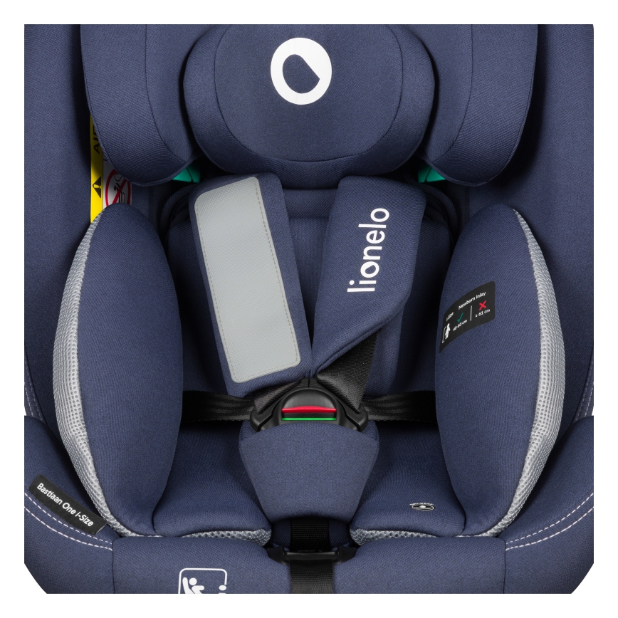 Lionelo - Silla de coche con base giratoria BASTIAAN ONE i-Size 40-150 cm azul marino