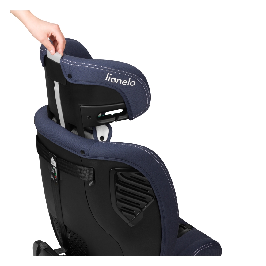 Lionelo - Silla de coche con base giratoria BASTIAAN ONE i-Size 40-150 cm azul marino