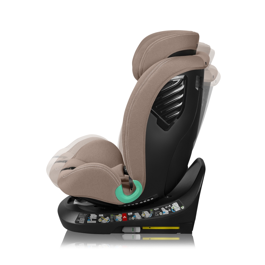 Lionelo - Silla de coche giratoria con base BASTIAAN ONE i-Size 40-150 cm Beige arena