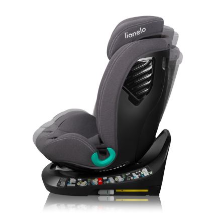 Lionelo - Silla de coche giratoria con base BASTIAAN ONE i-Size 40-150 cm Gris Stone