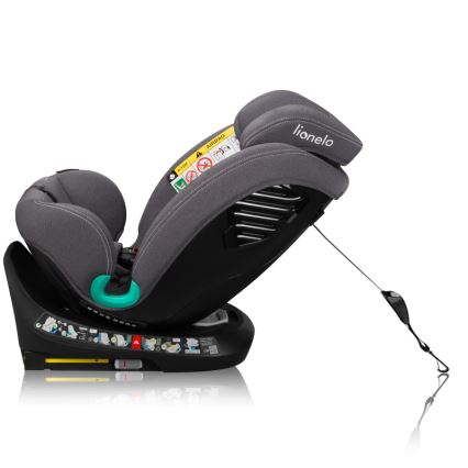 Lionelo - Silla de coche giratoria con base BASTIAAN ONE i-Size 40-150 cm Gris Stone