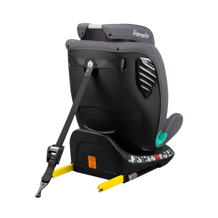 Lionelo - Silla de coche giratoria con base BASTIAAN ONE i-Size 40-150 cm Gris Stone