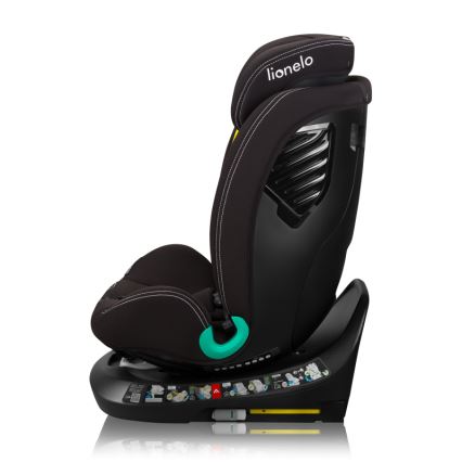 Lionelo - Silla de coche con base giratoria BASTIAAN ONE i-Size 40-150 cm Negro carbono