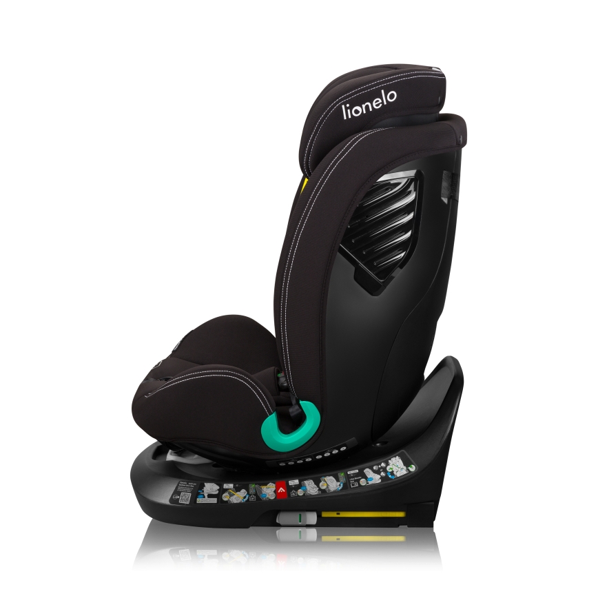 Lionelo - Silla de coche con base giratoria BASTIAAN ONE i-Size 40-150 cm Negro carbono