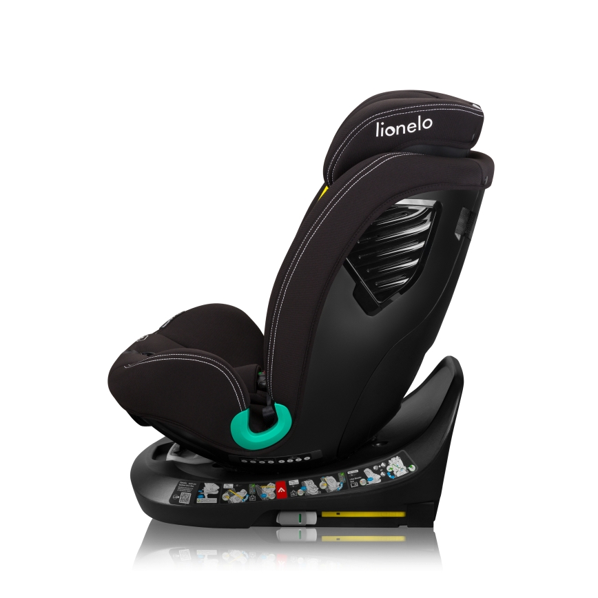 Lionelo - Silla de coche con base giratoria BASTIAAN ONE i-Size 40-150 cm Negro carbono