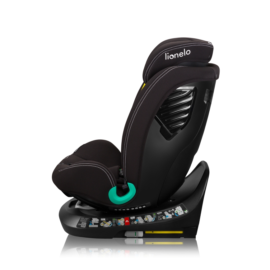 Lionelo - Silla de coche con base giratoria BASTIAAN ONE i-Size 40-150 cm Negro carbono