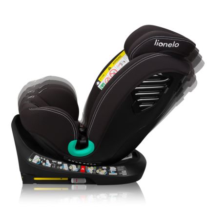 Lionelo - Silla de coche con base giratoria BASTIAAN ONE i-Size 40-150 cm Negro carbono