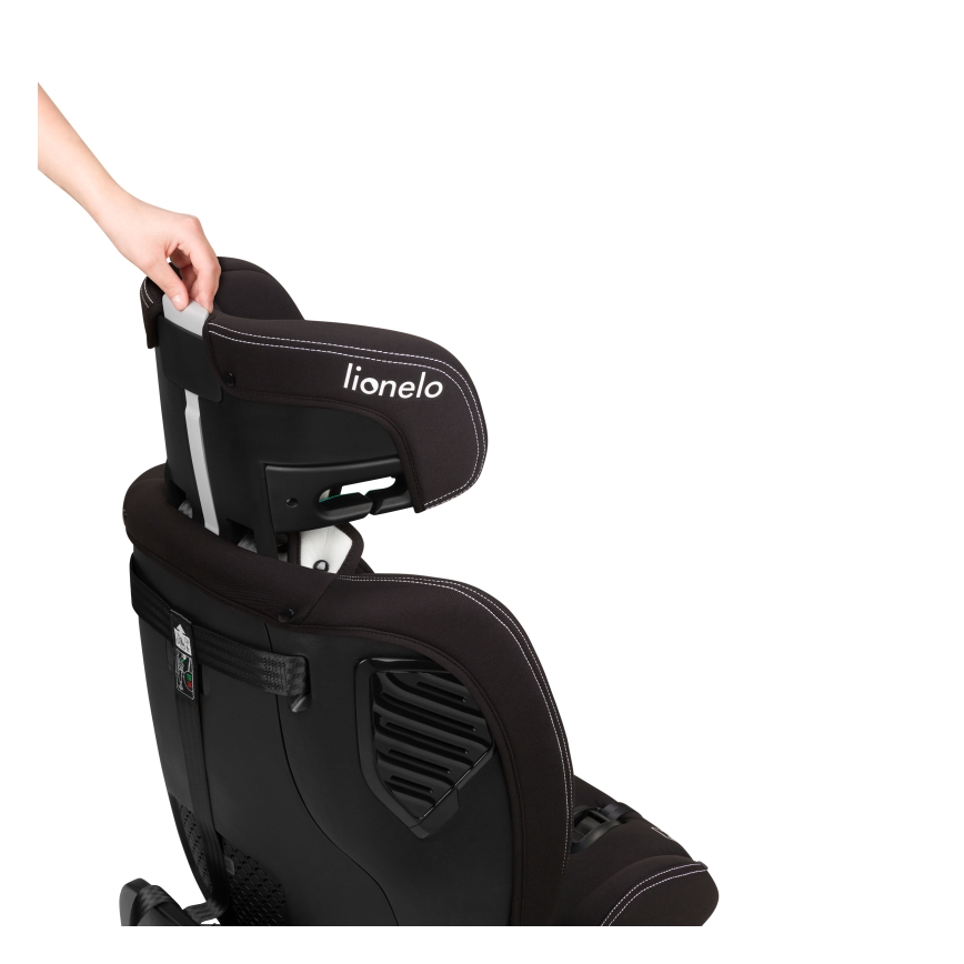 Lionelo - Silla de coche con base giratoria BASTIAAN ONE i-Size 40-150 cm Negro carbono
