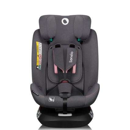 Lionelo - Silla de auto giratoria con base BASTIAAN ONE i-Size 40-150 cm Rosa Pink