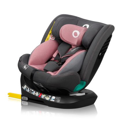 Lionelo - Silla de auto giratoria con base BASTIAAN ONE i-Size 40-150 cm Rosa Pink
