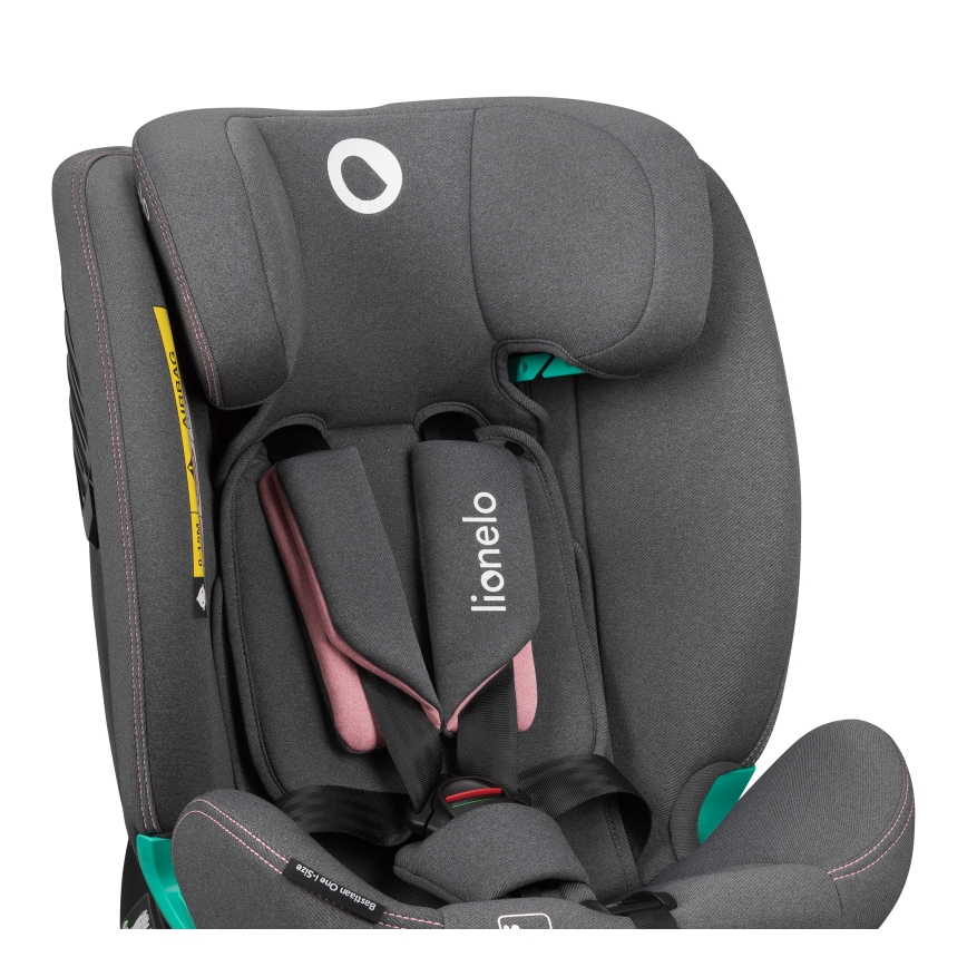 Lionelo - Silla de auto giratoria con base BASTIAAN ONE i-Size 40-150 cm Rosa Pink