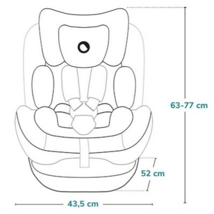Lionelo - Silla de auto giratoria con base BASTIAAN ONE i-Size 40-150 cm Rosa Pink