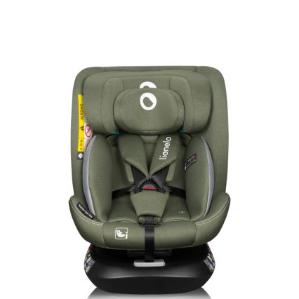 Lionelo - Silla de coche con base giratoria BASTIAAN ONE i-Size 40-150 cm, Verde oliva
