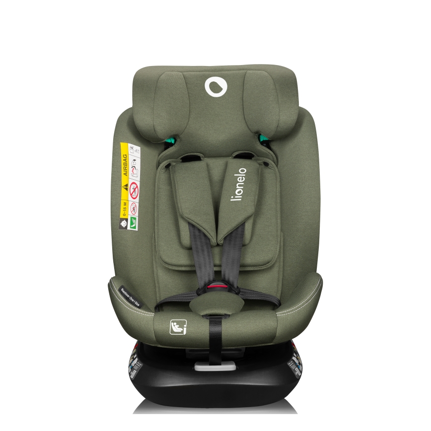 Lionelo - Silla de coche con base giratoria BASTIAAN ONE i-Size 40-150 cm, Verde oliva