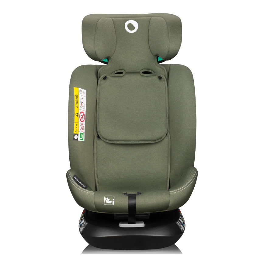 Lionelo - Silla de coche con base giratoria BASTIAAN ONE i-Size 40-150 cm, Verde oliva