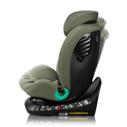 Lionelo - Silla de coche con base giratoria BASTIAAN ONE i-Size 40-150 cm, Verde oliva
