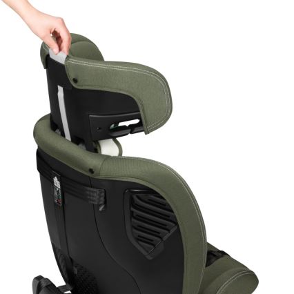Lionelo - Silla de coche con base giratoria BASTIAAN ONE i-Size 40-150 cm, Verde oliva