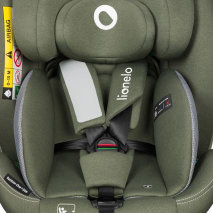 Lionelo - Silla de coche con base giratoria BASTIAAN ONE i-Size 40-150 cm, Verde oliva