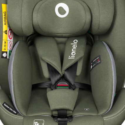 Lionelo - Silla de coche con base giratoria BASTIAAN ONE i-Size 40-150 cm, Verde oliva