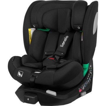 Lionelo - Silla de coche con base giratoria BRAAM AIR i-Size 40-150 cm Negro Carbón