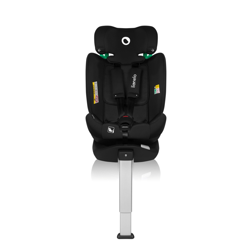 Lionelo - Silla de coche con base giratoria BRAAM AIR i-Size 40-150 cm Negro Carbón