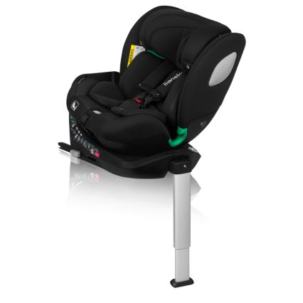 Lionelo - Silla de coche con base giratoria BRAAM AIR i-Size 40-150 cm Negro Carbón