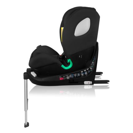 Lionelo - Silla de coche con base giratoria BRAAM AIR i-Size 40-150 cm Negro Carbón