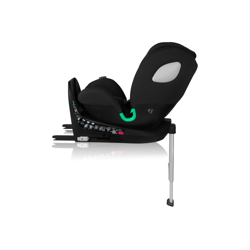 Lionelo - Silla de coche con base giratoria BRAAM AIR i-Size 40-150 cm Negro Carbón