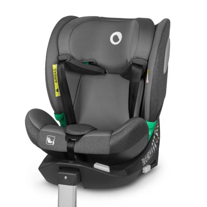 Lionelo - Silla de coche con base giratoria BRAAM i-Size 40-150 cm Gris Piedra
