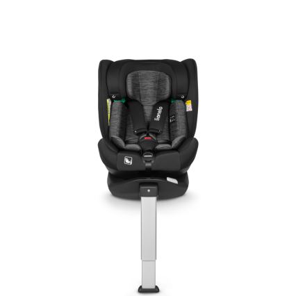 Lionelo - Silla de coche con base giratoria BRAAM i-Size de 40 a 150 cm Negro carbón