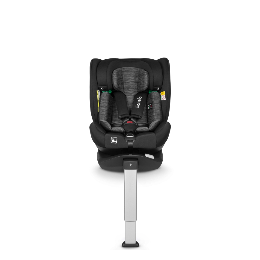 Lionelo - Silla de coche con base giratoria BRAAM i-Size de 40 a 150 cm Negro carbón