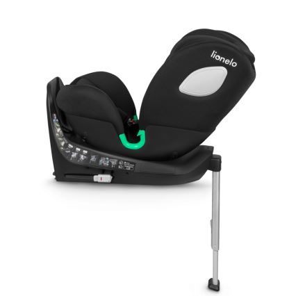 Lionelo - Silla de coche con base giratoria BRAAM i-Size de 40 a 150 cm Negro carbón