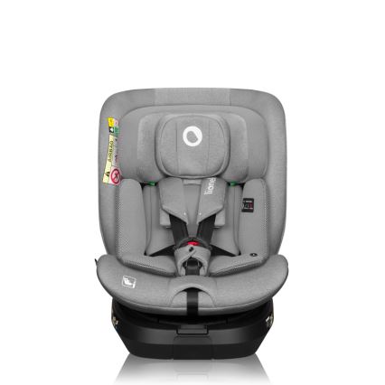 Lionelo - Silla de coche con base giratoria BRAVE i-Size 40-150 cm Gris piedra