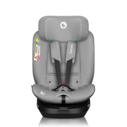 Lionelo - Silla de coche con base giratoria BRAVE i-Size 40-150 cm Gris piedra